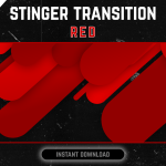 Red Stripes Stinger Transition for streaming