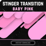Baby Pink Stripes Stinger Transition for streaming
