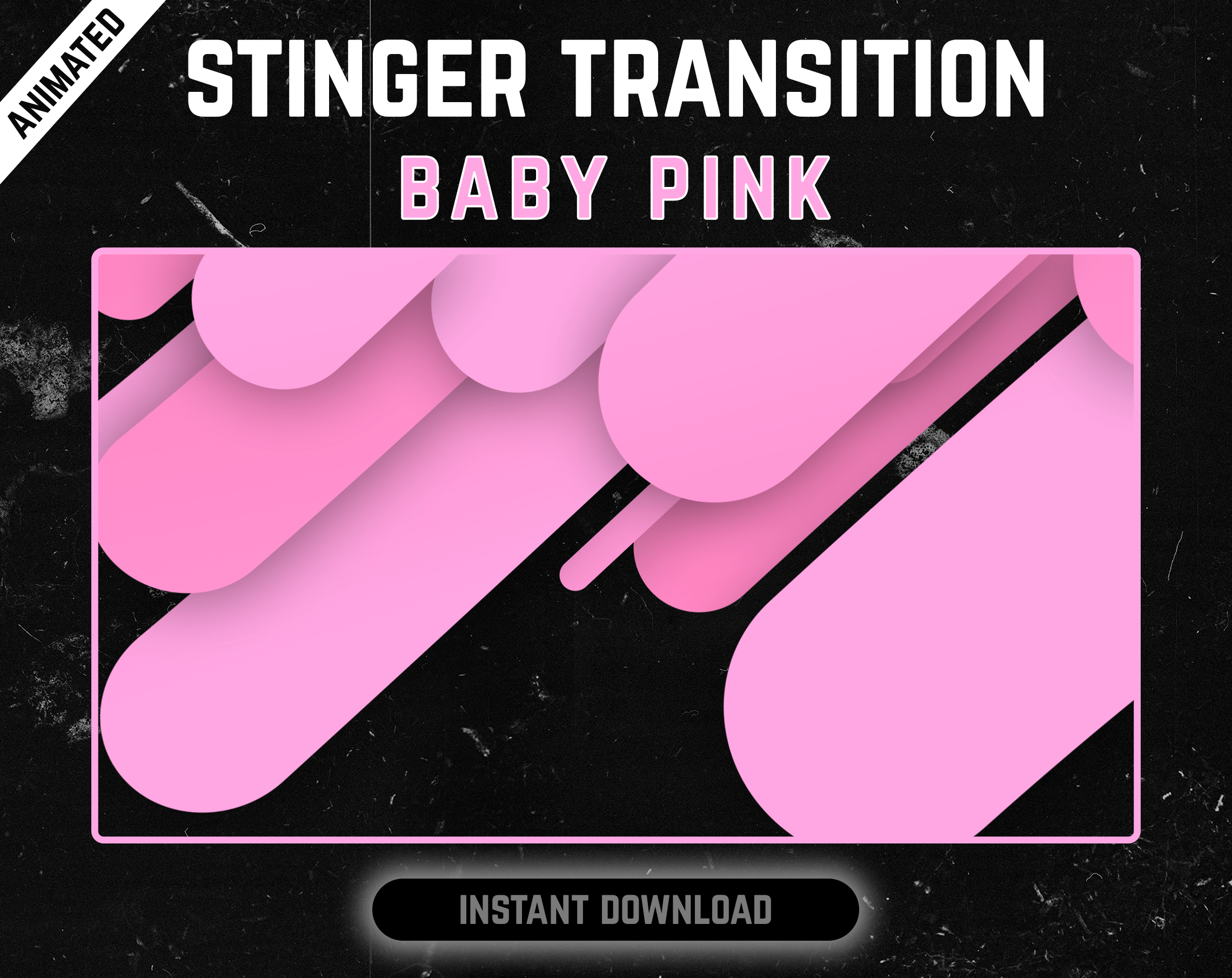 Baby Pink Stripes Stinger Transition for streaming