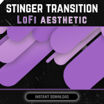 Lofi Purple Stripes Stinger Transition for streaming