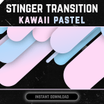Kawaii Stripes Stinger Transition for streaming