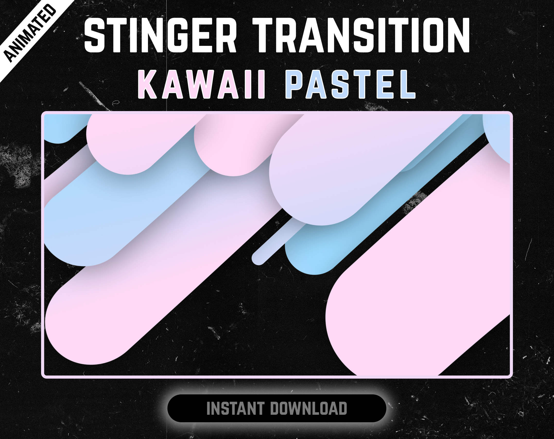 Kawaii Stripes Stinger Transition for streaming