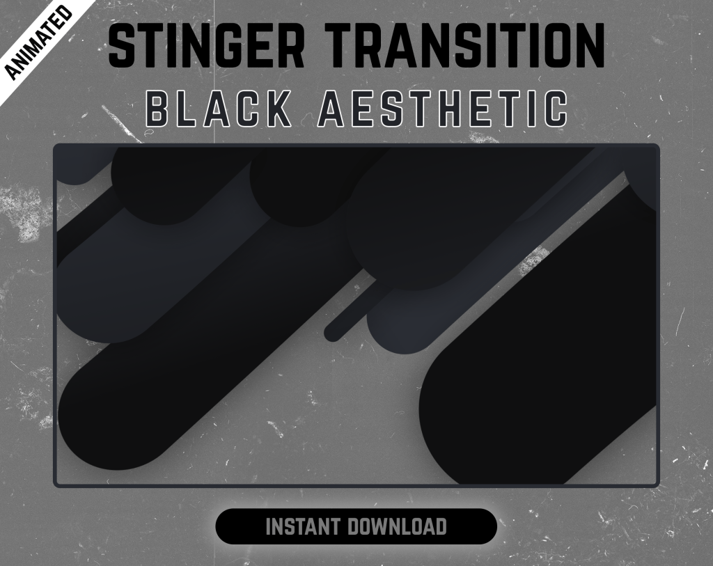 Black Stripes Stinger Transition for streaming