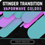 Vaporwave Stripes Stinger Transition for streaming