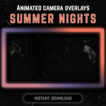 Summer Nights webcam frame overlay for streaming on twitch