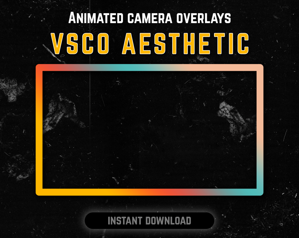 VSCO Colored webcam frame overlay for streaming on twitch
