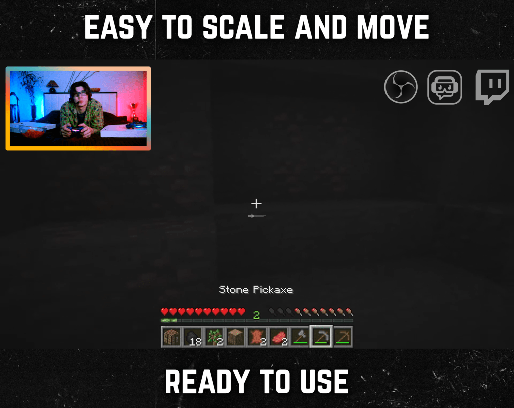 VSCO Colored webcam frame overlay for streaming on twitch