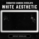 White webcam frame overlay for streaming on twitch