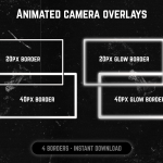 White webcam frame overlay for streaming on twitch