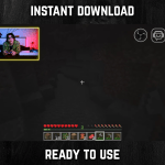 Yellow Neon webcam frame overlay for streaming on twitch
