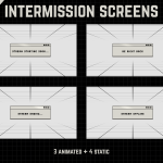Animated stream intermission screens in bright retro computer style