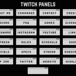 Twitch Panels in bright retro computer style