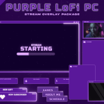 Purple LoFi Computer - Purple Twitch Overlay Package