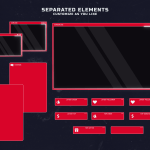 Red Computer - Red Twitch Overlay Package