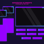 Vaporwave PC - Futuristic Twitch Overlay Package
