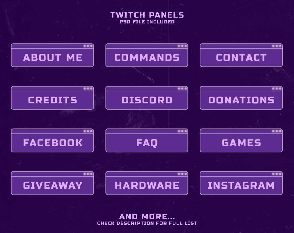 Purple LoFi Computer - Purple Twitch Overlay Package