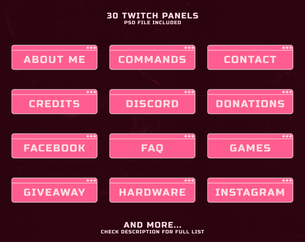 Pink Computer - Cute Twitch Overlay Package