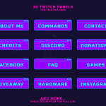 Vaporwave PC - Futuristic Twitch Overlay Package