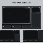 Black Computer - Black Twitch Overlay Package