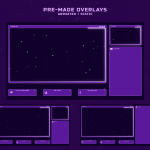 Purple LoFi Computer - Purple Twitch Overlay Package